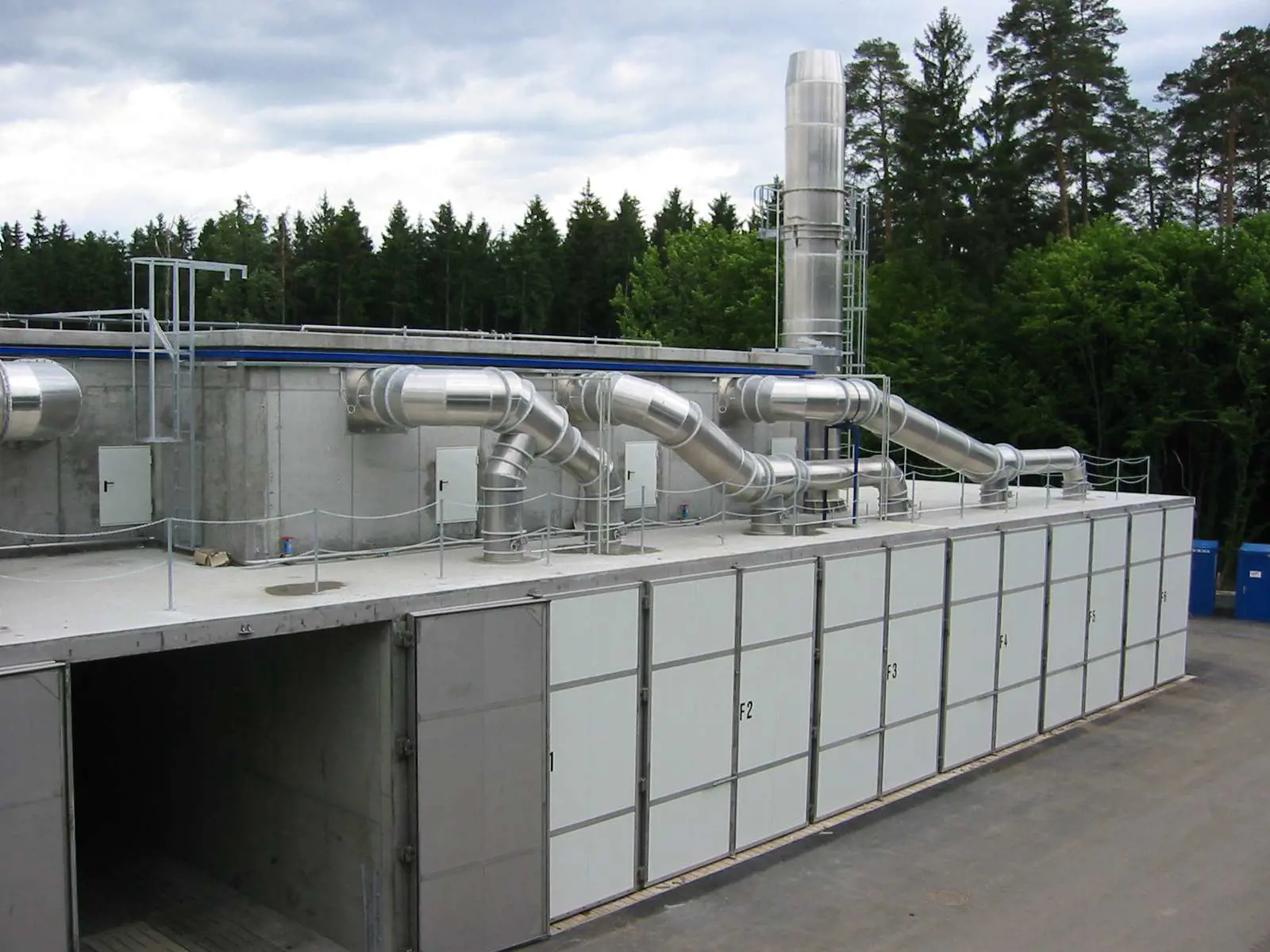 View of the air extraction system in Halbenrain (AT)