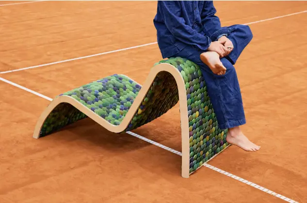 From Tennis Court to Living Room: Sustainable Furniture Made from Tennis Balls