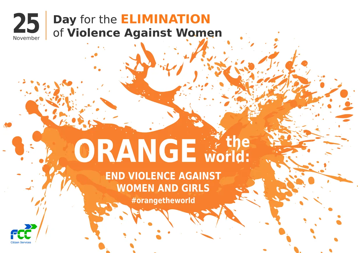 Orange color as the symbol of a better future for women and girls