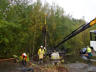 Remediation Milevsko: Drilling works