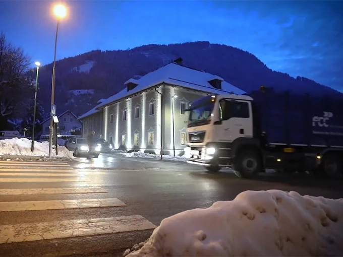 Abfallsammlung in Winterbedingungen (AT)