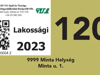 Éves érvényesítő matrica 2023