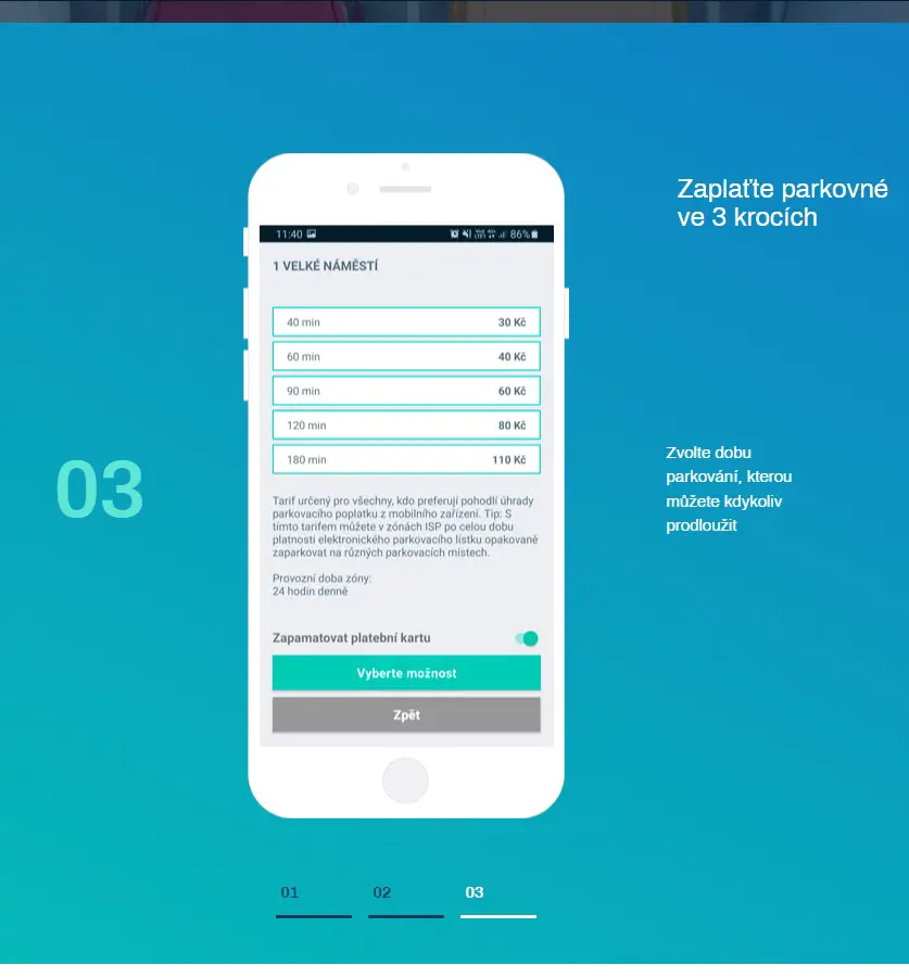 FCC Znojmo zavedla ve městě online parkovací systém