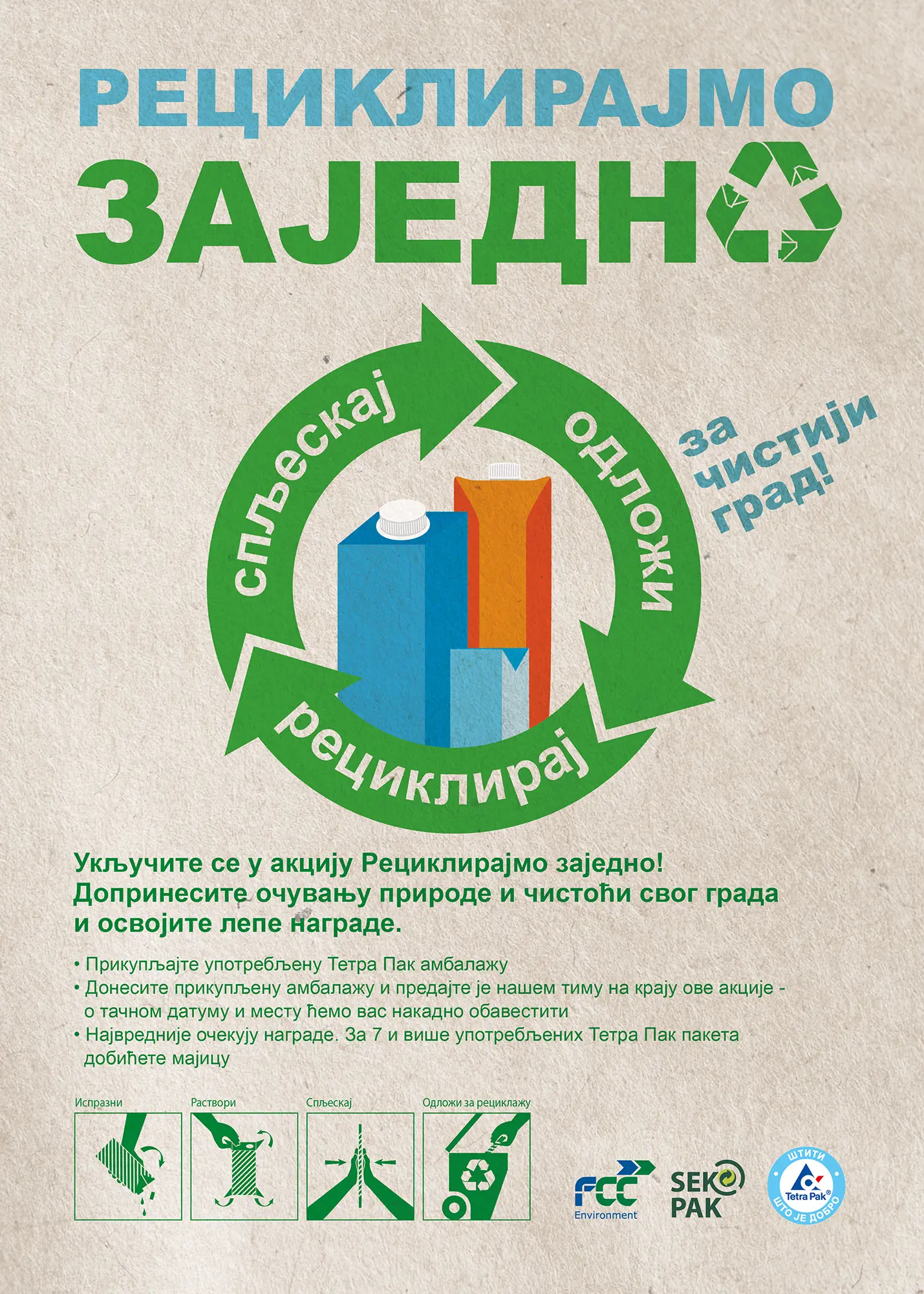 Reciklirajmo zajedno - edukativna kampanja kompanija Tetra Pak, A.S.A. i Sekopak