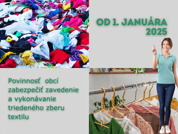 Od 1.1.2025 sú obce povinné zabezpečiť triedený zber textilu