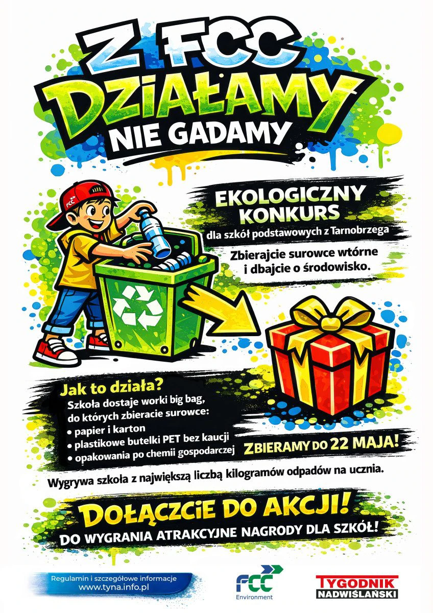 Plakat konkursu Z FCC działamy, nie gadamy – Tarnobrzeg