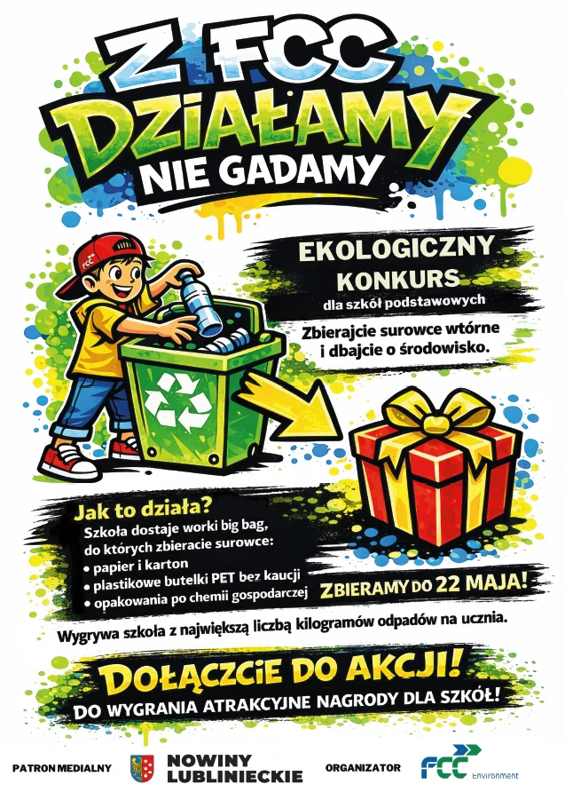 Plakat konkursu Z FCC działamy, nie gadamy – Lubliniec