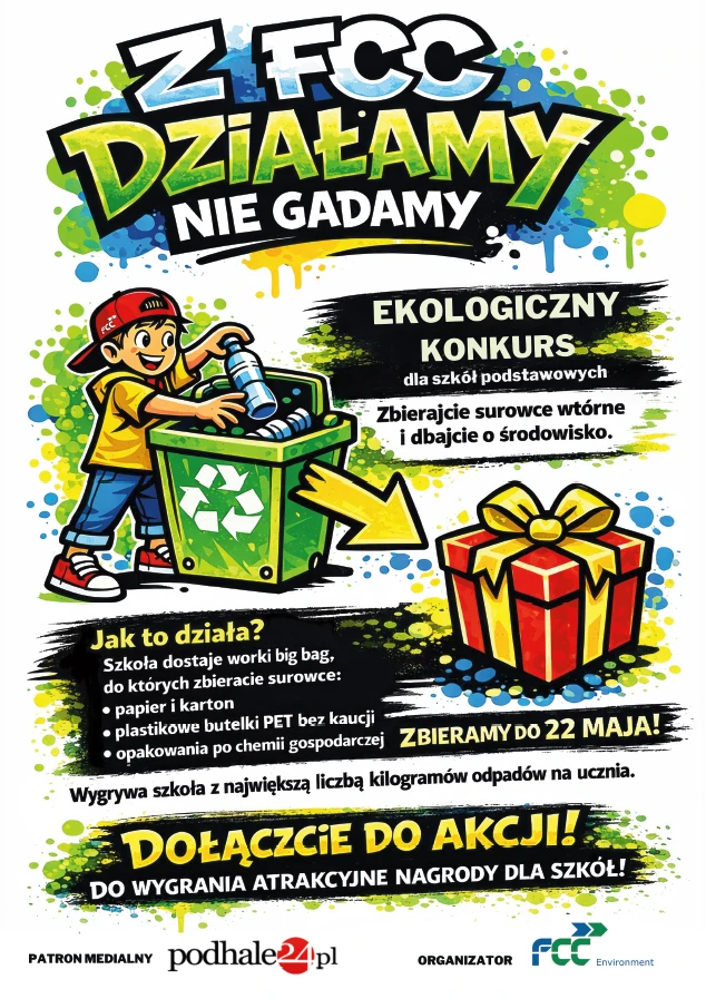 Plakat konkursu Z FCC działamy, nie gadamy – Podhale