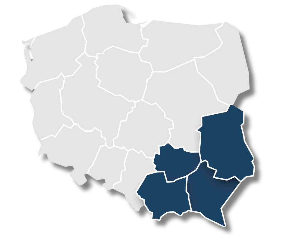 Mapa regionu wschodniego