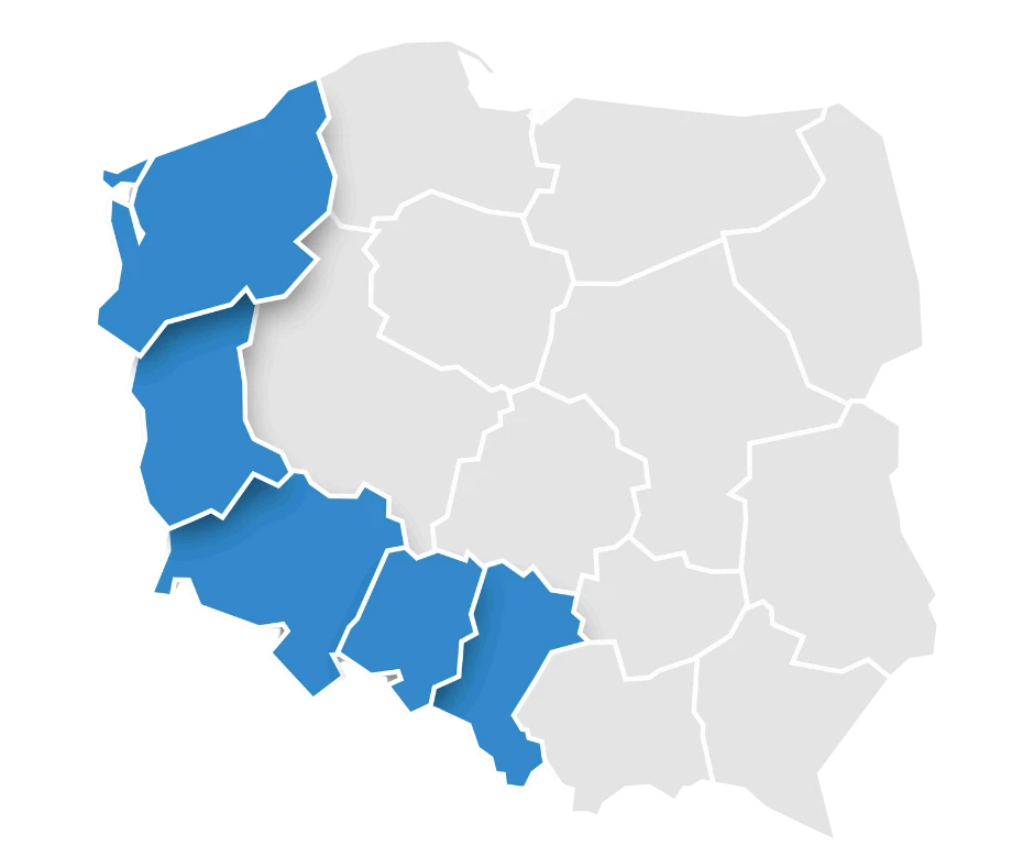 Mapa regionu zachodniego
