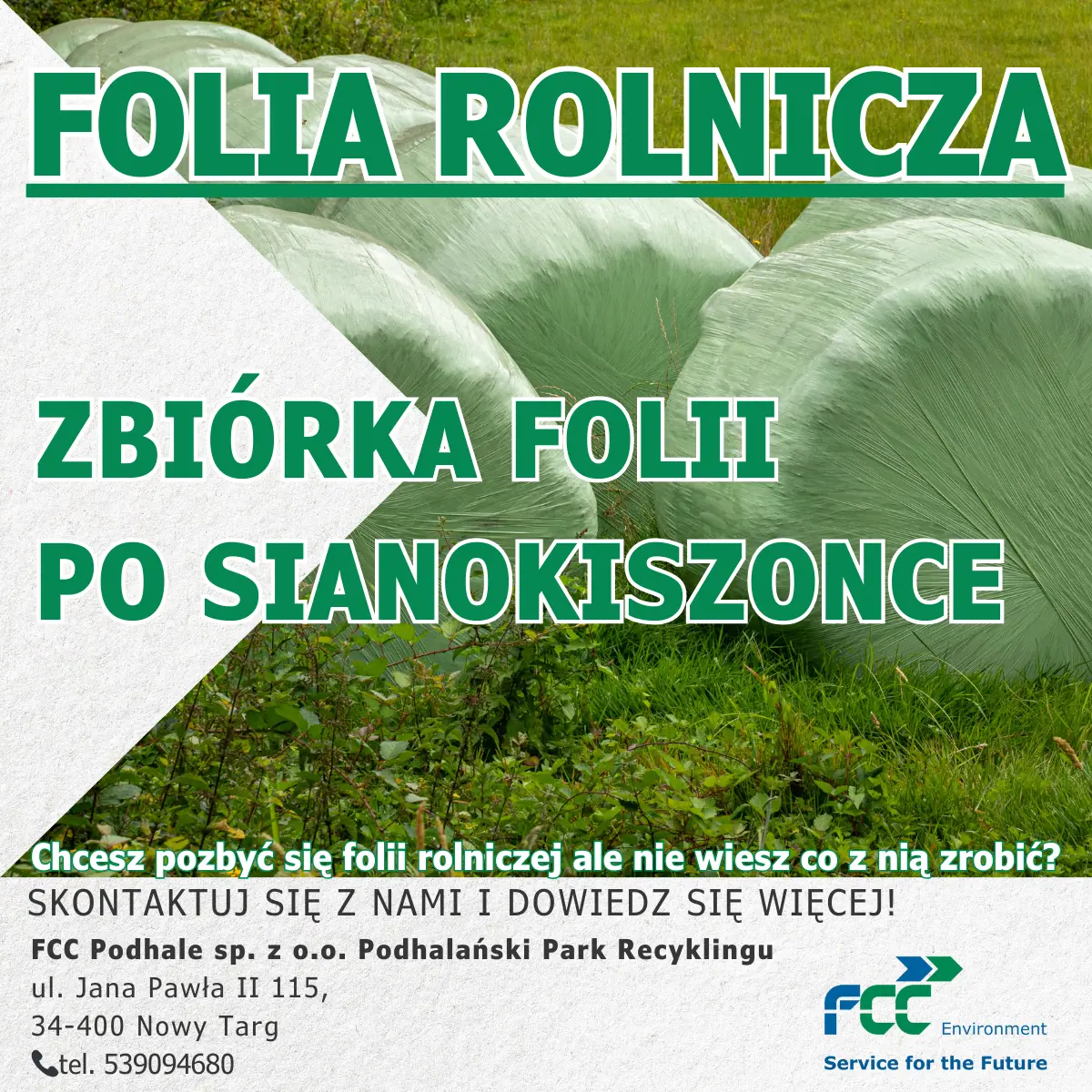 odbiór sianokiszonki, odpady