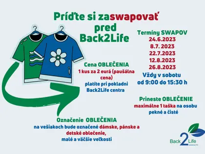 Letné novinky v Back2Life - príďte si zaswapovať