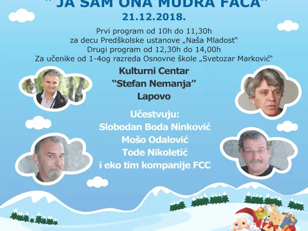 Prednovogodišnji eko program “ JA SAM ONA MUDRA FACA”